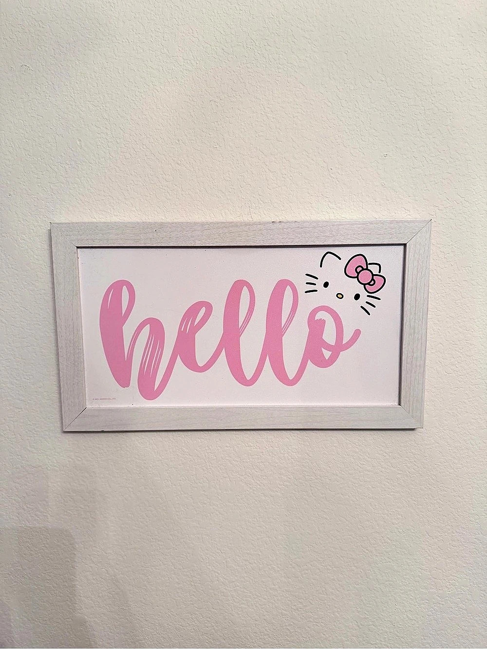 Hello Kitty Wall Art in Pink & White - Picture 2 of 4